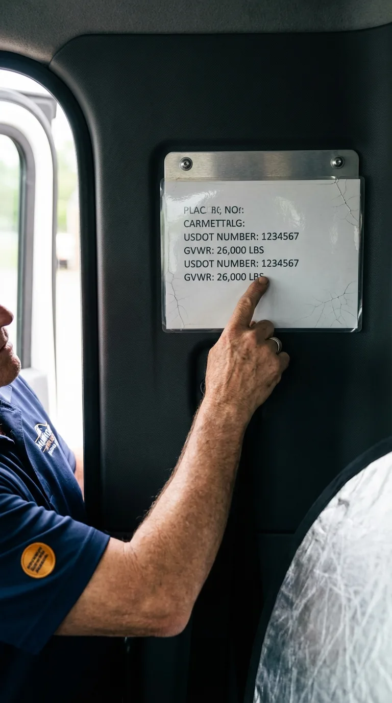 USDOT licensing placard verification in Clarksville